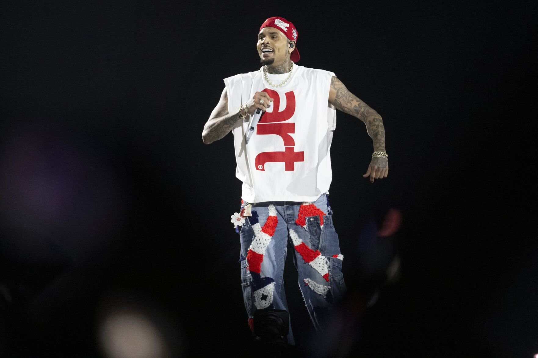 Chris Brown performs at the Dome at America's Center